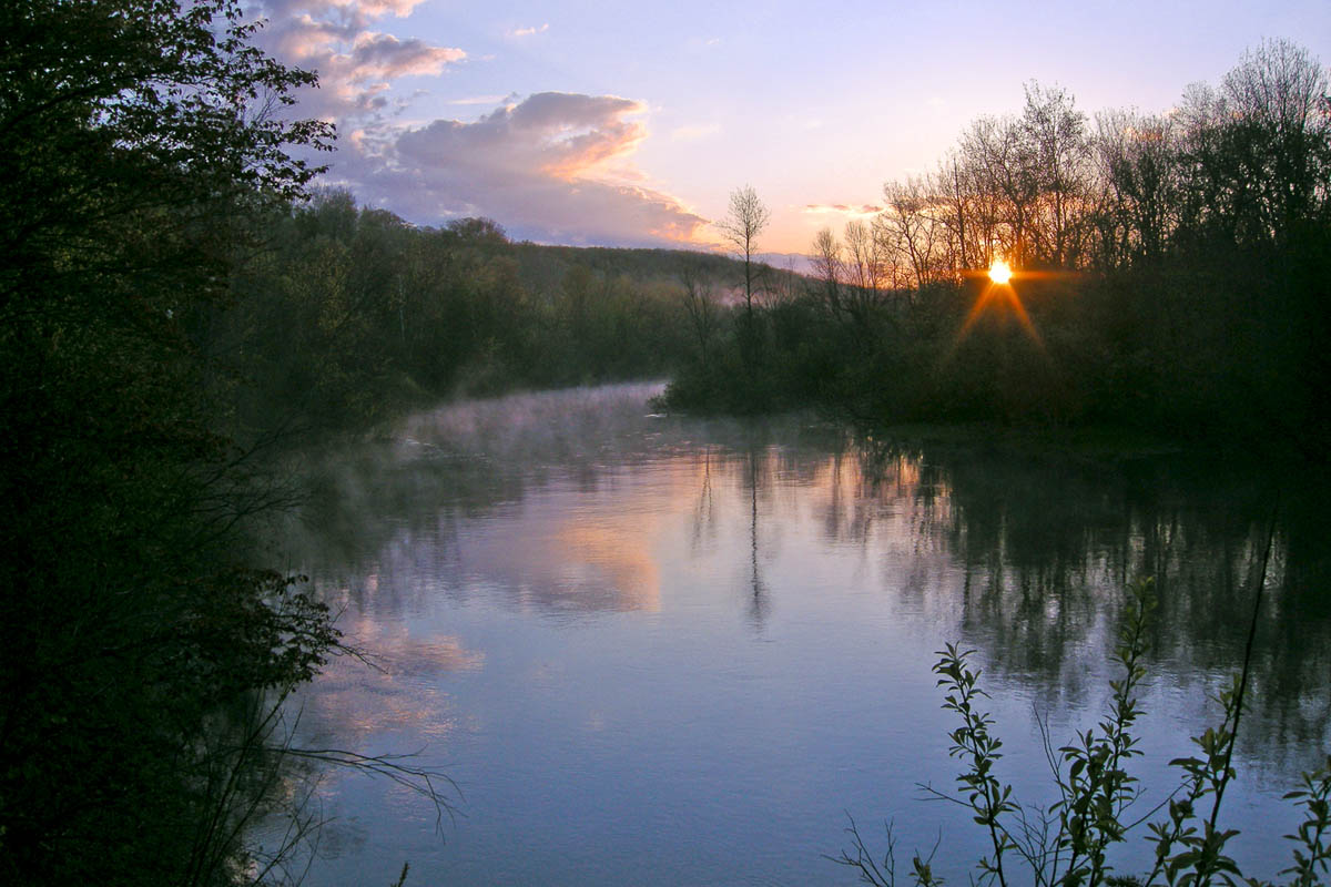 SUN007 Betsie River Sunrise 8X12 Steve Loveless Photography