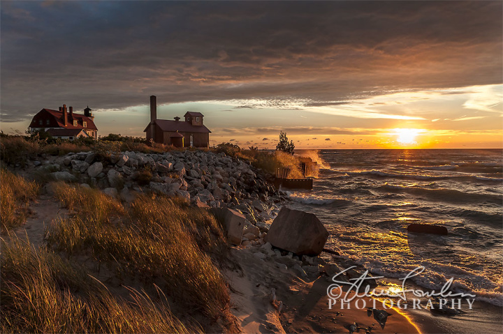 PBL172-August-Sunset-At-Pt-Betsie-watermarked